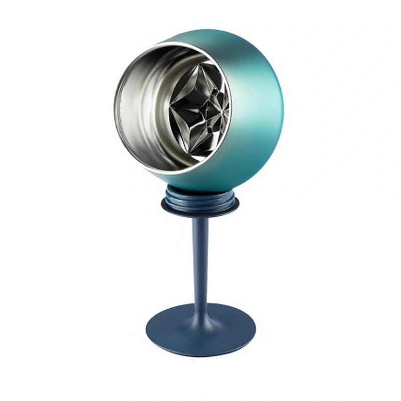 350 ml vacuum wine cup with 304 s/s inner, 201 s/s outer with paint coating,The base of the cup can be detached